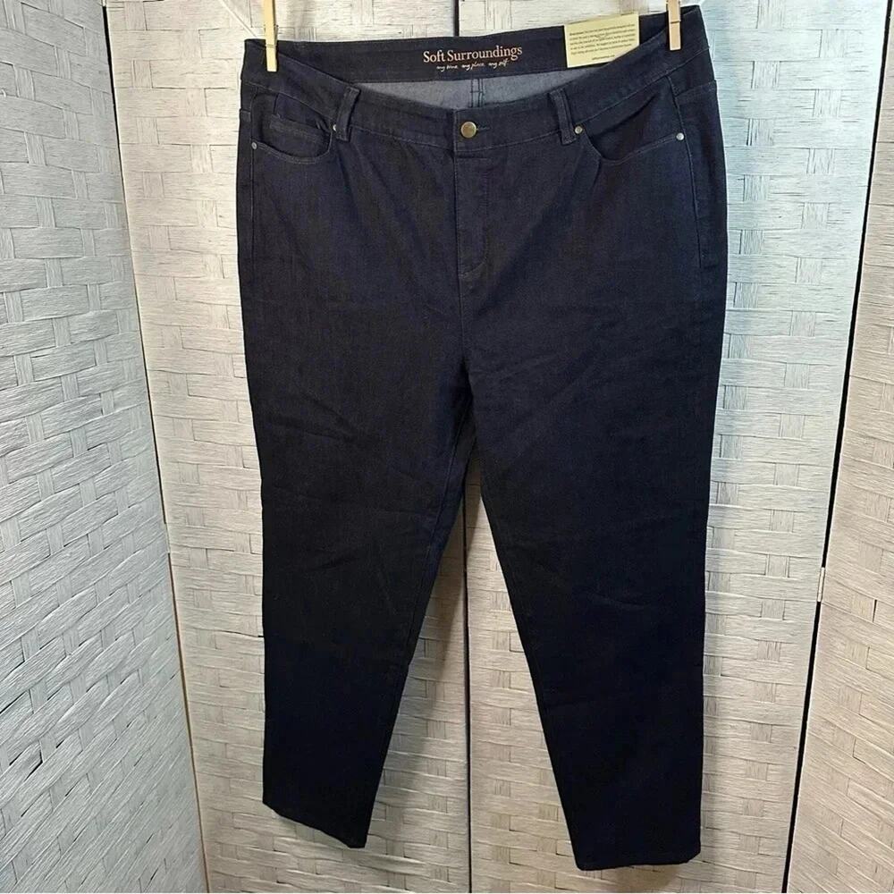 Soft‎ surrounding Women's jagging blue stretch skinny  athleisure plus size
